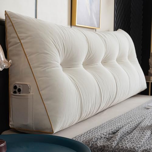 Headboard Bolster Pillow with Removable Cover