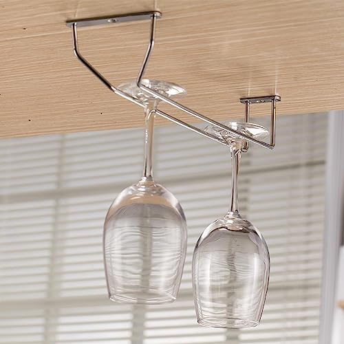 OWKAY Wine Glass Rack with 34cm Two Rows