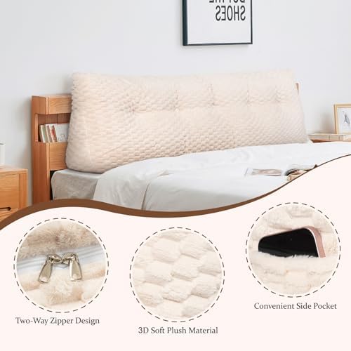 Hobychild Large Headboard Wedge Pillow with Removable Cover