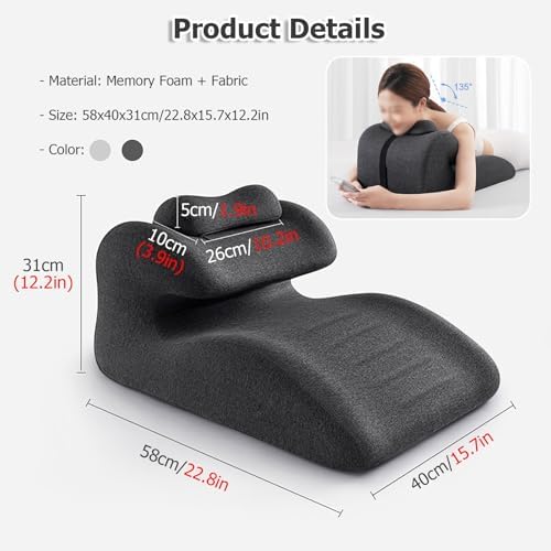 JYHHCYS Memory Foam Prone Pillow for Back Pain Relief