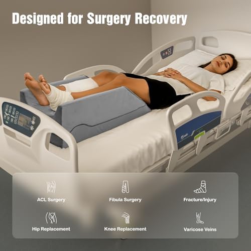 LightEase Adjustable Leg Elevating Pillow for Post Surgery Recovery