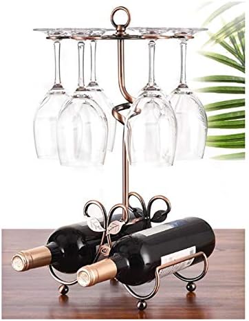 BOCbco Countertop Wine Rack Holder - 6 Glasses 2 Bottles