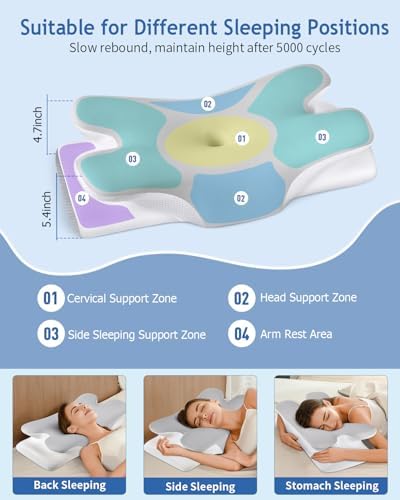 Tujami Cervical Neck Pillow for Pain Relief