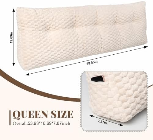 Hobychild Large Headboard Wedge Pillow with Removable Cover