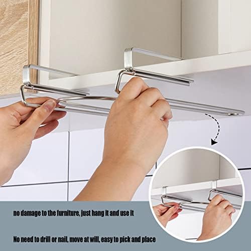 WORDFUN Wine Glass Rack Under Cabinet Metal Stainless Steel Holder