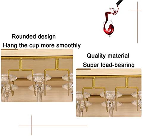 Wine Glass Rack Under Cabinet Metal Storage Hanger for Kitchen