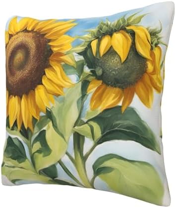 Ogniwo Fresh Sunflower Throw pillow Soft 12x12 Inch Cushion Case