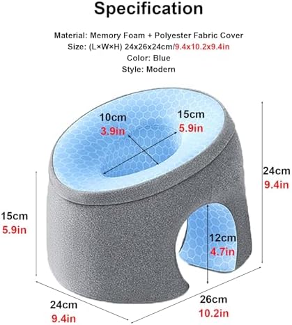 Memory Foam Desk Pillow with Arm Holes - Blue