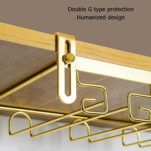 Adjustable Wine Glass Rack Under Cabinet Stainless Steel Bar Kitchen Storage