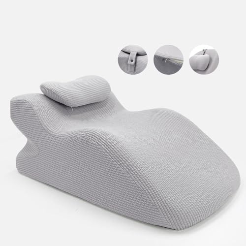 Face Down Pillow with Memory Foam Support Gray