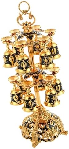 SiaBiced 2 Layer Metal Wine Glass Holder Stand