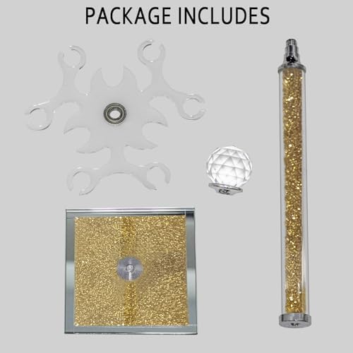 HMRCYTE Crystal Wine Glass Holder 6 Hook Gold
