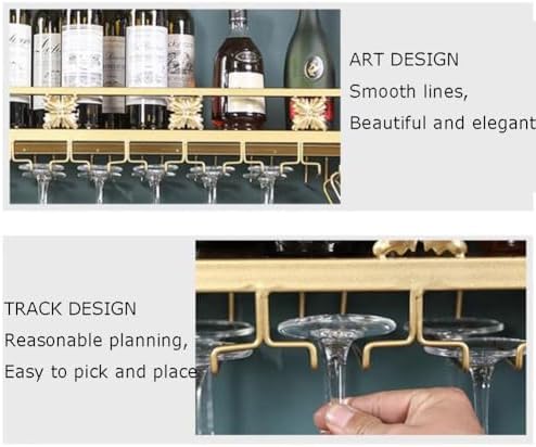 SilteD Wall-Mounted 2-Tier Wine Rack with Stemware Hanger 1