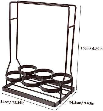 Cabilock Wine Bottle Holder Iron and Wood Storage Stand