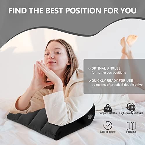 LuxoCare Leg Inflatable Elevation Pillows - Quick Inflate Deflate