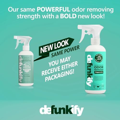 DEFUNKIFY Odor Remover Spray 16oz 2-Pack with Peppermint Essential Oil