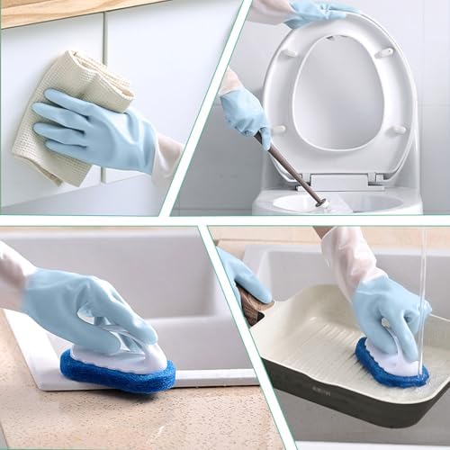 3 Pair Reusable Cleaning Gloves for Kitchen and Home Use