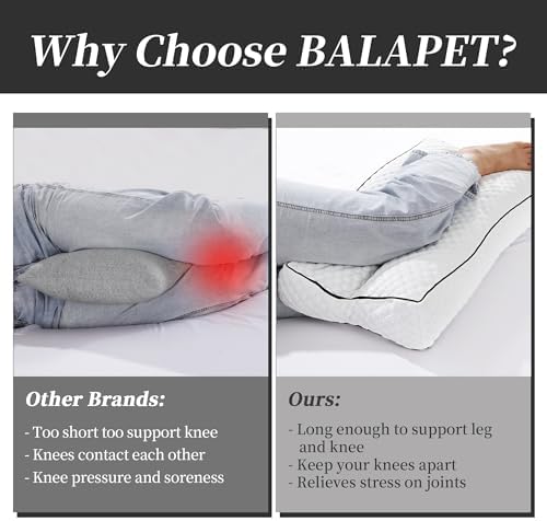 BALAPET Shredded Memory Foam Leg Pillow for Side Sleepers