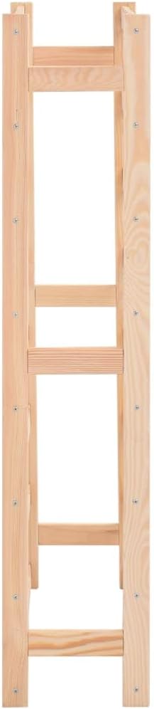 vidaXL Solid Pinewood Wine Rack 56 Bottles Beige