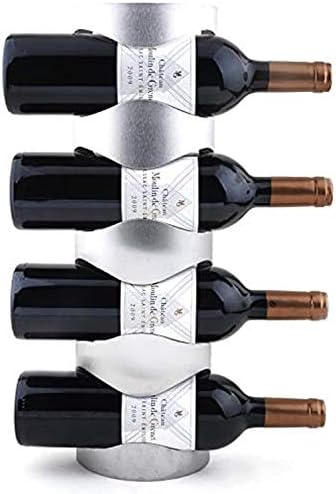 BOCbco Tabletop Wine Rack for 4 Bottles Stainless Steel Silver