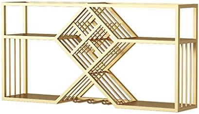 ZJDYDY Wall-Mounted Wine Cabinet Gold 1002560CM