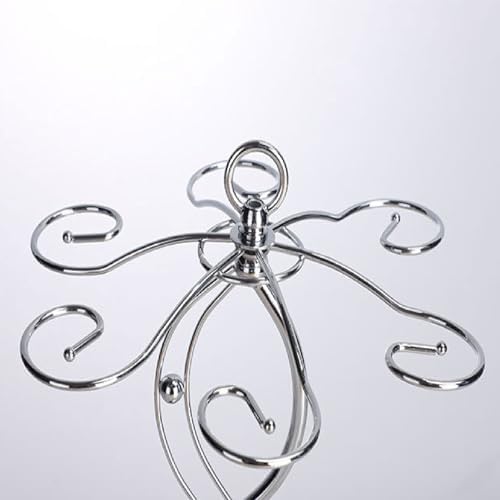 Modern Metal Wine Glass Rack with 6 Hooks