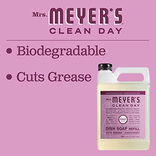 Mrs Meyers Clean Day Dish Soap Refill Peony 48 fl oz