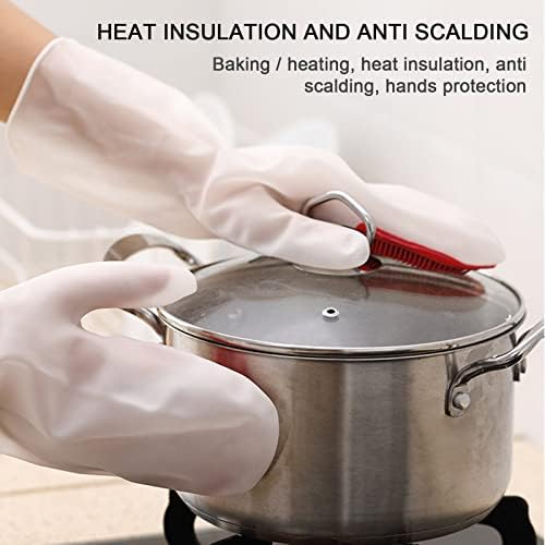 Durable Reusable Cleaning Gloves with Brush for Kitchen and Household Use