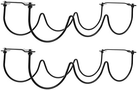 VOSAREA 2Pcs Black Wrought Iron Wine Rack Elegant Display Holder
