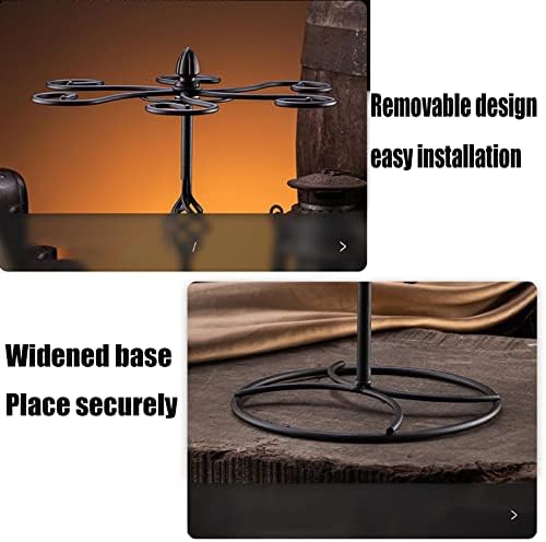 WORDFUN Wine Glass Holder Metal Iron Matte Black