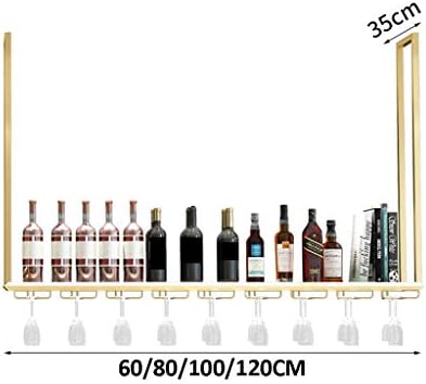 ZJDYDY Wall-Mounted Wine Rack with Gold Decor