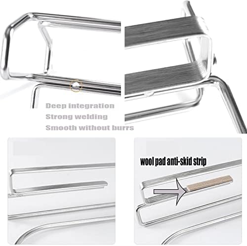 WORDFUN Wine Glass Rack Under Cabinet Metal Stainless Steel Holder