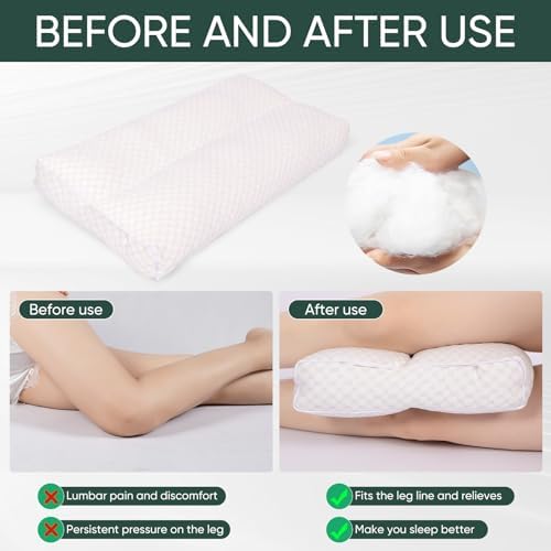 FOUXTEL Cool Knee Pillow for Side Sleepers