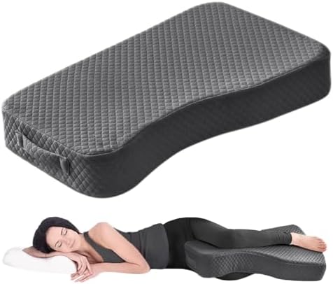Livemy Leg Pillow for Side Sleepers - 15x25 Grey M
