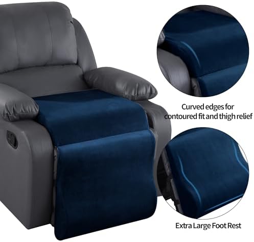 HOMBYS Foam Recliner Cushion with Leg Pillow - Sapphire Blue