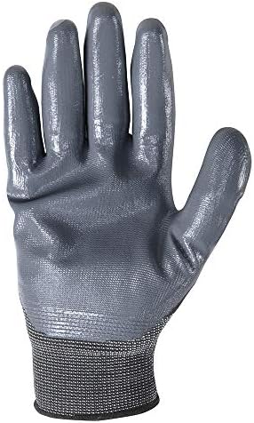 Wells Lamont Mens Nitrile Coated Work Gloves Large Black