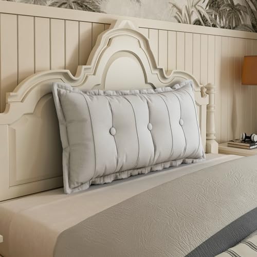 Homecozy Bed Wedge Pillow - 39in White Twin Polyester Headboard Support