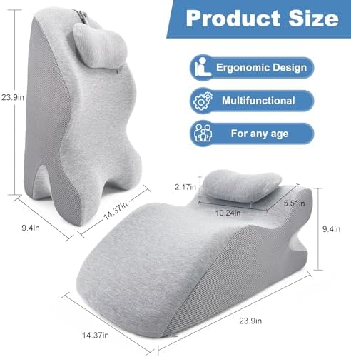 RQUXMT Face Down Prone Pillow - Ergonomic Support Wedge