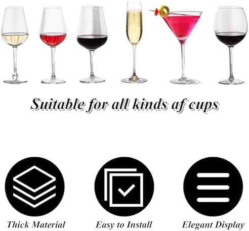 LDXDRU 2 Pack Wine Glass Holder Under Cabinet