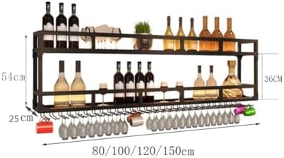 SilteD Wall Mounted Wine Rack with LED Industrial Style