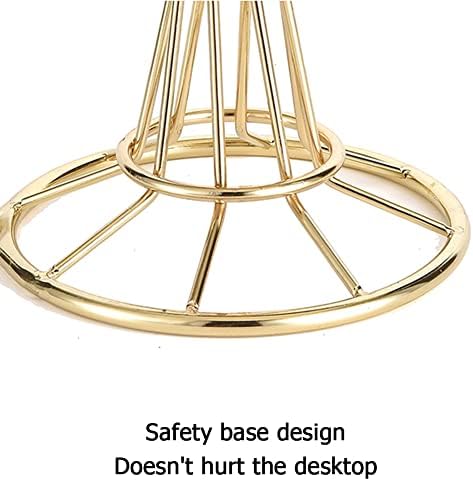 Gold Wine Glass Display Holder for 6 Glasses