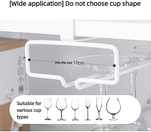 OWKAY Simple Cabinet Wine Glass Rack Black
