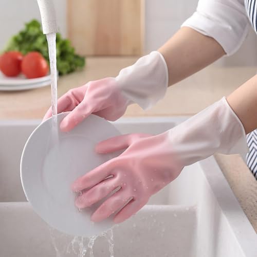 Beiqingyang Reusable Kitchen Rubber Gloves 1