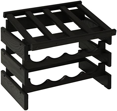 FixtureDisplays 12 Bottle Dakota Wine Rack with Display Top 1