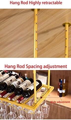 DASHADAO 1-Tier Wall-Mounted Wine Rack with Adjustable Height