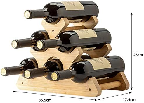 BOCbco Tabletop Wine Rack - 6 Bottle Capacity - Modern Stylish Design