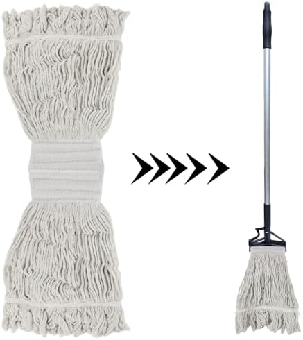 10Pcs Loop-End Mop Head Refills for Heavy Duty Cleaning