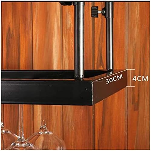 Ceiling Hanging Wine Rack with Glass Holder Shelf Tall and Space-Saving Design