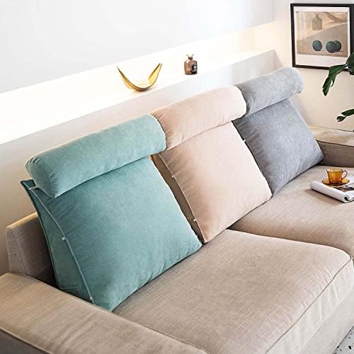 FNHY Portable Triangular Lumbar Pillow with Zipper - Coffee 45x45x20cm