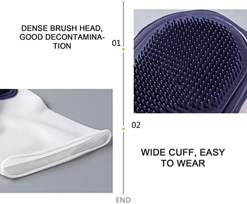 Durable Reusable Cleaning Gloves with Brush for Kitchen and Household Use